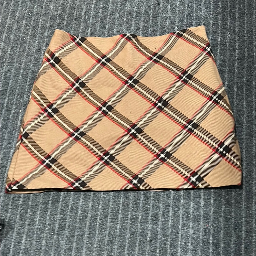 Plaid Tan Skirt